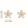 Fashion Five-Petal Flower Earrings, Elegant Minimalist Delicate Studs Perfect Gift For Ladies Sisters Holiday Jewelry Accessory