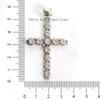 Pink Cubic Zirconia Cross Pendant, Gift for Girls, Round Multi Stone Pendant, 925 Sterling Silver Pendant, Pink CZ Handmade Pendant