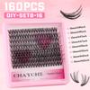 Diy Segmented Single Tuft Of Hair D Curve False Eyelashes 10-16Mm Thick Curled Eyelashes