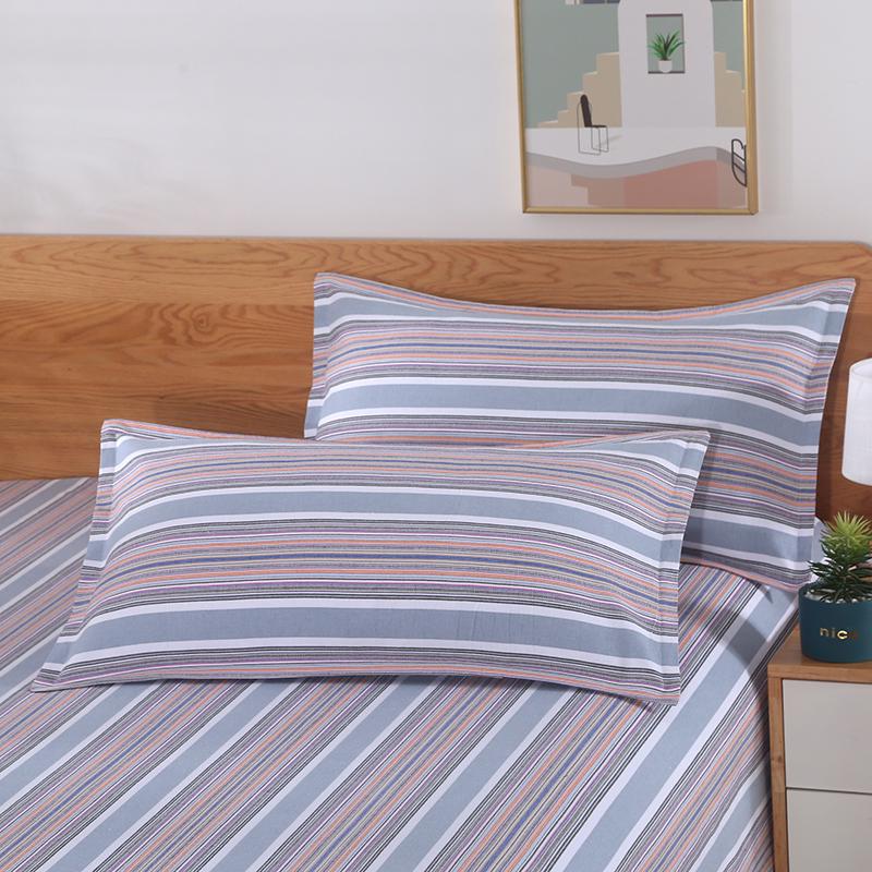 Extra Thick 100% Pure Cotton Pillowcase Set - Cool Mat, Single, Summer, Two-Piece