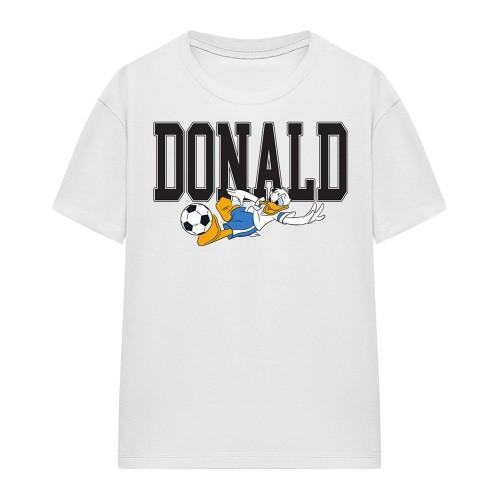 Disney Womens/Ladies Football Kick Donald Duck T-Shirt