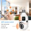 Wireless Dual-Screen Light Bulb Camera with Night Vision and Smart Monitoring