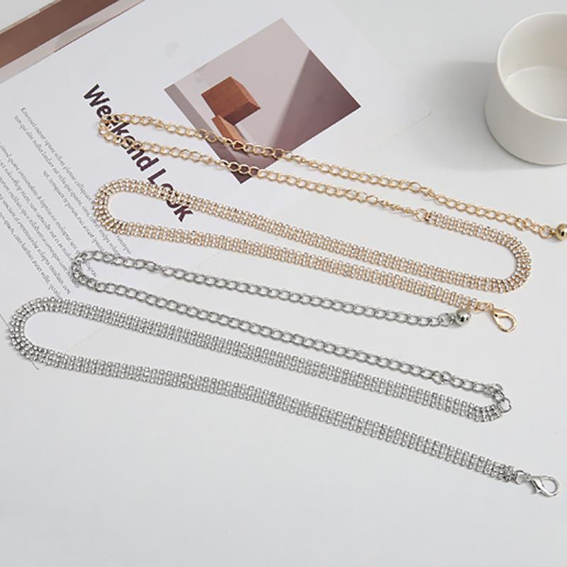 Women'S Rhinestone Fashionable Waist Chain Spring And Summer Trendy Decorative Chain