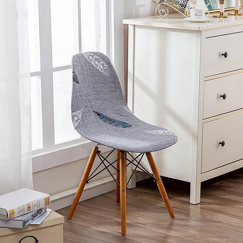 Elastic Printed Dining Chair Cover Back Chair Covers Household Chair Covers Special-Shaped Office Home Removable Fundas Sillas