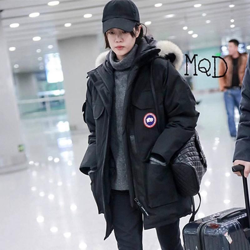 Winter New Large Size Goose Down Jacket Women's Thickened Tooling Pie Overcomes Jacket Couple