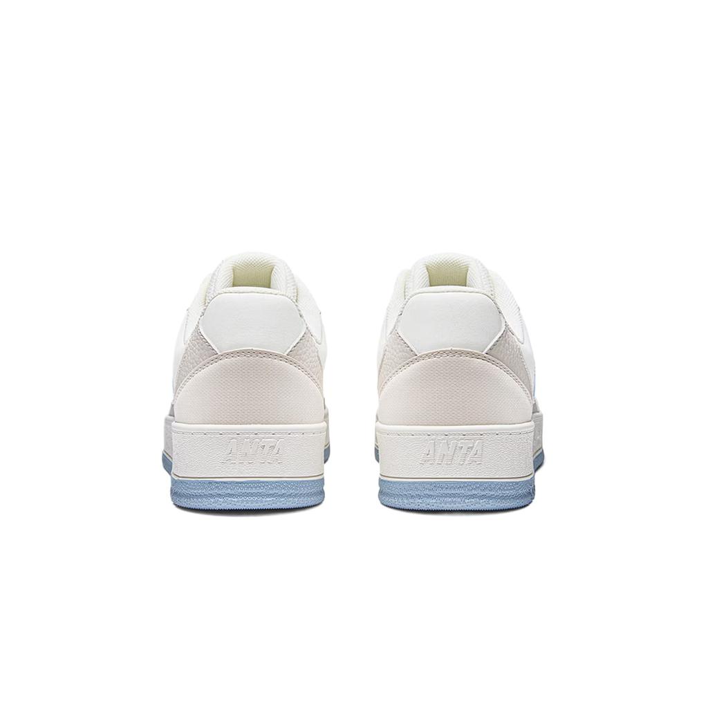 Anta Life Collection Skateboard Shoes Men's Low Top Ivory White/Dusty Blue/Fish Belly White 912638026-4