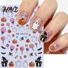Decorative Nails Stickers Halloween Nail Art Stickers, Cartoon Pumpkin Ghost Bat Decals for Easy Application Manicure Accessories Decorations,