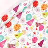 Cartoon Birthday Gift Wrap - Extra Large Sheet with Balloons & Children's Pattern