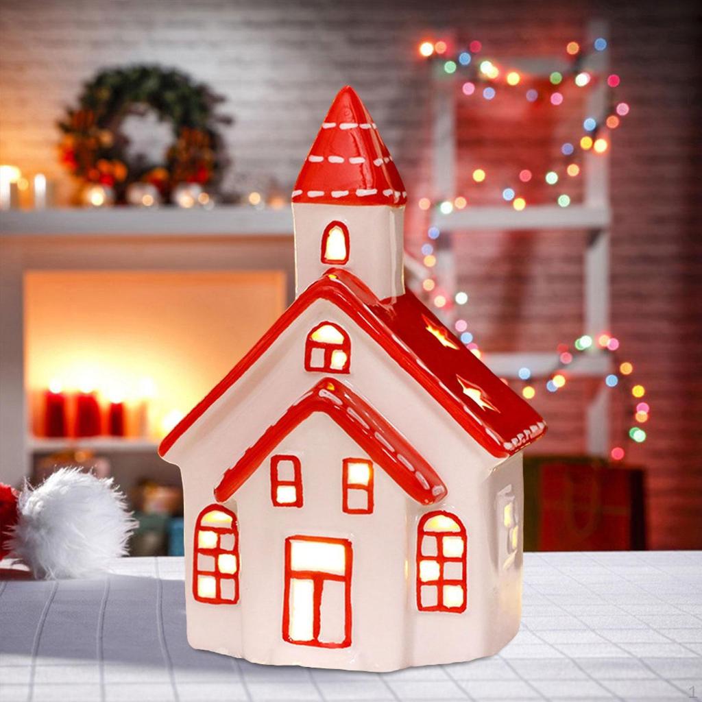 Ceramic Christmas Light Decoration for Village House