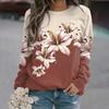New Winter 3D Print Colorful Florals Sweatshirts Women Fashion Streetwear Pullovers Harajuku Y2k Unisex Clothing Girls Funny Top