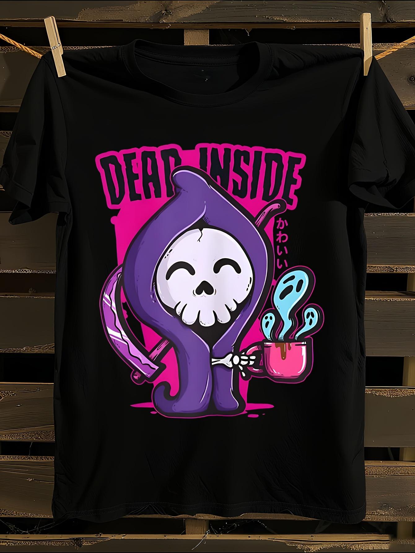 s Kawaii Gothic Dead Inside Tshirt XL