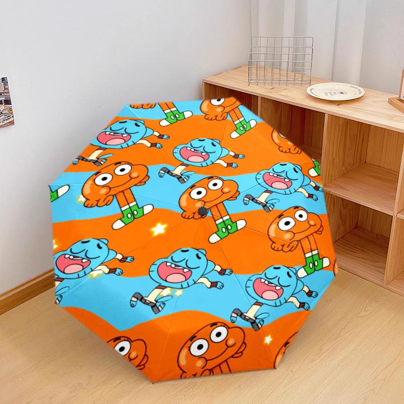 Gumball's World Adventure Automatic Umbrella - Suitable Travel Outdoor Portable Umbrella Birthday Gift Daily Essentials