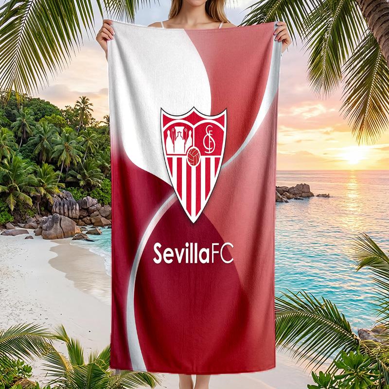 Asciugamano da Spiaggia Sevilla FC ad Asciugatura Rapida in Microfibra Assorbente Portatile da Viaggio per Nuoto