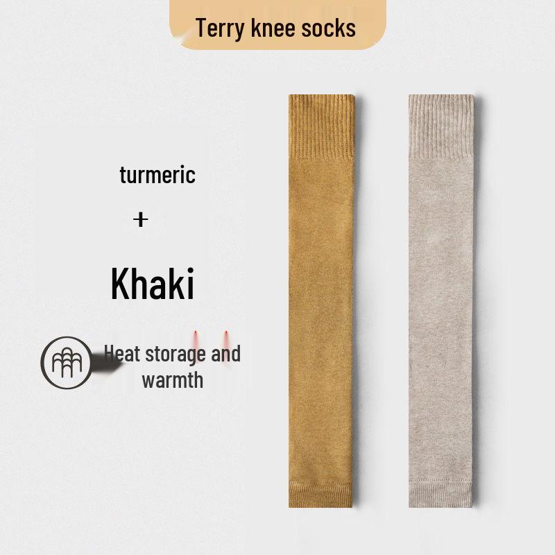 Verdickte Winter Kniehohe Stulpen und Überknie Frotteesocken