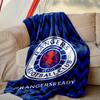 Rangers FC Pattern Blanket, Cozy Blanket for All-Season Comfort on Sofas, Beds, Office, Car, Camping and Travel