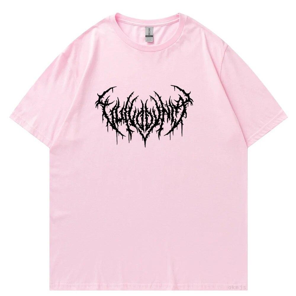 Hip Hop Gothic Street Punk Unisex T-shirts Korean Black Oversized Tshirt Toppar Harajuku Grafisk Tshirt WoUnisex Unisex Tops Tee