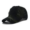 Grensoverschrijdende Hottrend Gescheurde Baseballpet Gewassen Kleurverloop Snapback Ademend PVC 6-Panel Koppels Gebogen Vizier Effen