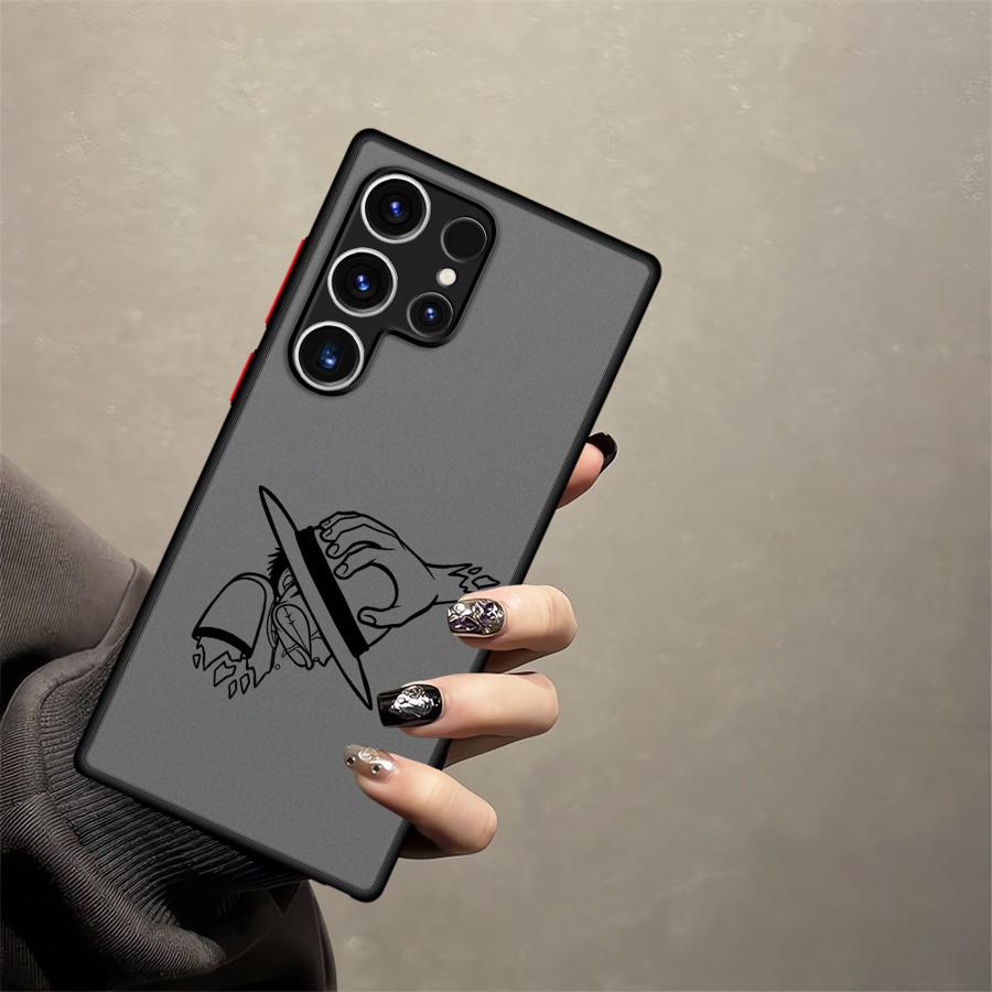 Cartoon One Piece Funda Back Phone Cover Case for Samsung Galaxy S25 Ultra Note 20 Ultra 10+ S20 FE S23 FE S24 Plus S21 S22 S26