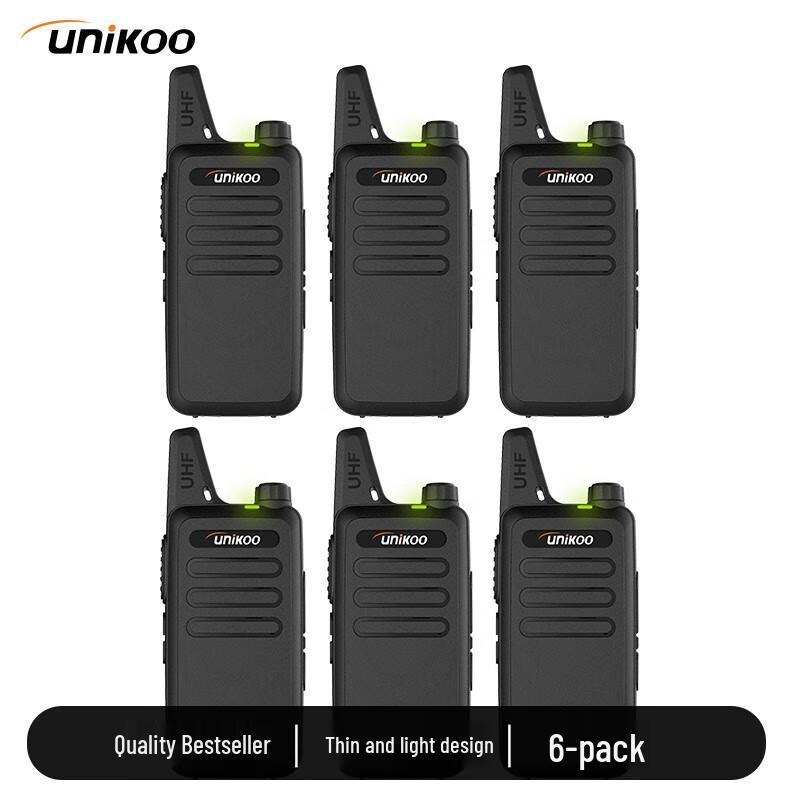 

UNIKOO MAX 4.0 Enhanced Long-Range Walkie-Talkie - 6 Pack (CN version)