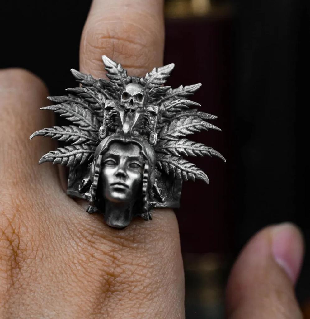 Priestess Retro Priest Men and Women Indian Culture Festival Gift Ring