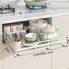 Extendable No-Drill Under Cabinet Pull-Out Organizer