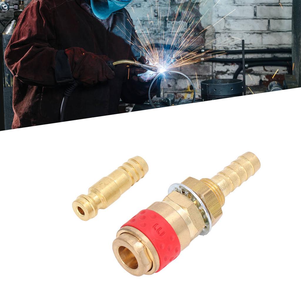 8mm Torch Hose Adapter Brass Connector Quick Coupler Fitting Kit for MIG TIG Welding