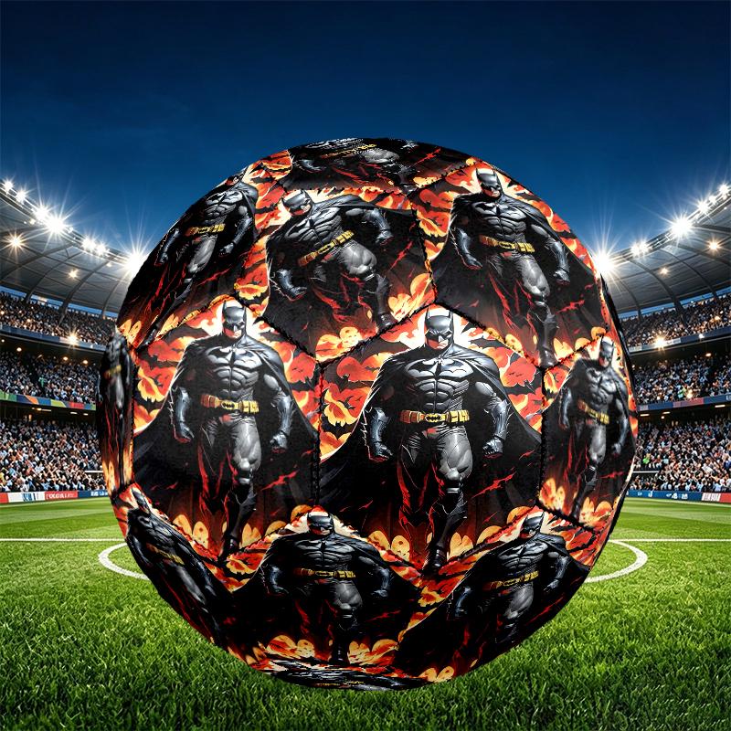 Batman Print Size 5 Soccer Ball, PU Wear Resistant Football for Match Training and Daily Practice, Birthday Gift for Soccer Fans