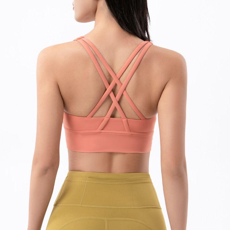 New Arrival Sports Intimates Women's Autumn Bubble Wrap Push up Bras High Strength Fitness Training Yoga Clothes Vest Bra Summer