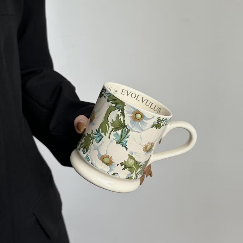 

OLOEY French Retro Oil Painting Ceramic Mug