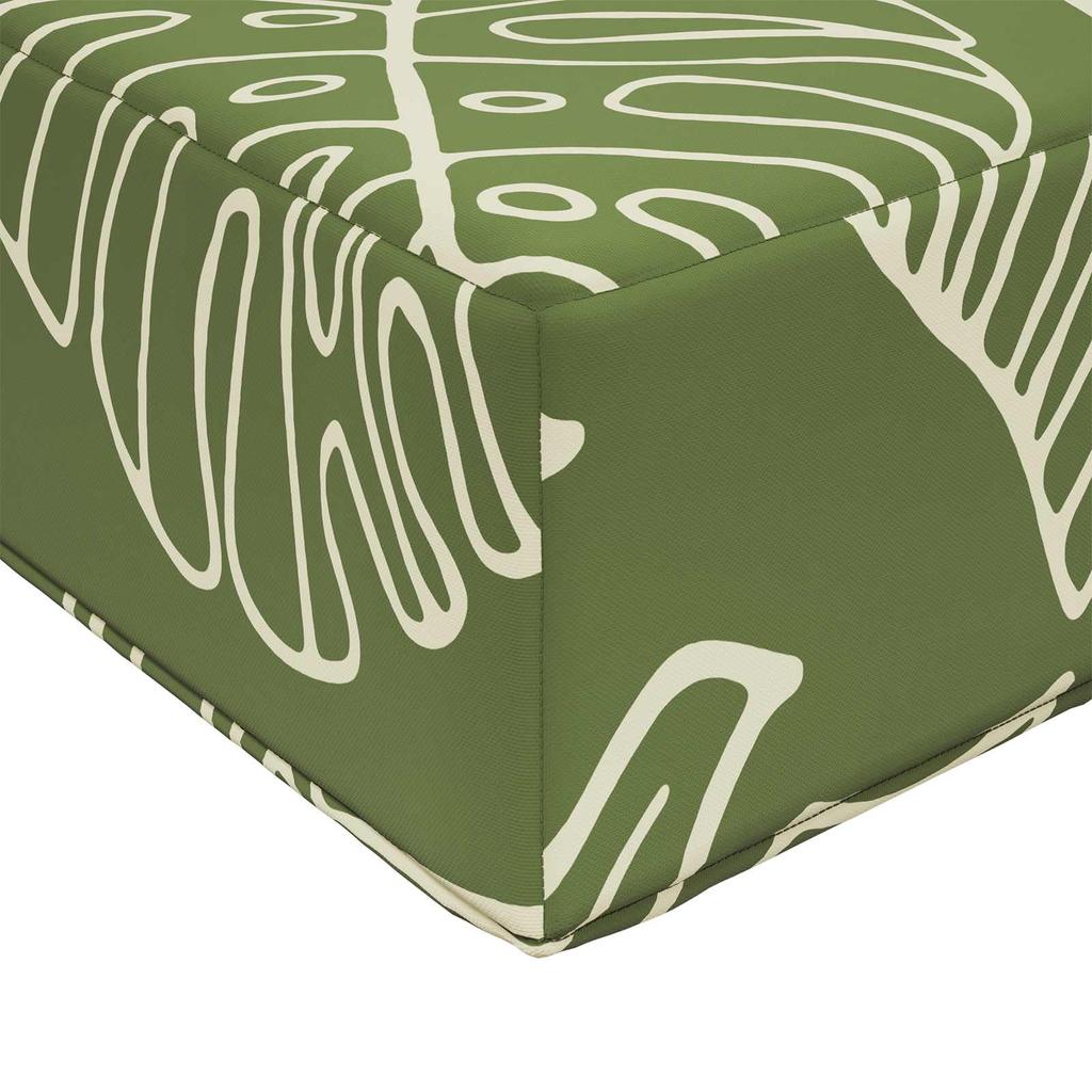 Outdoor Sofa Cushion Leaf Design 80 x 80 x 8 cm Polyester
