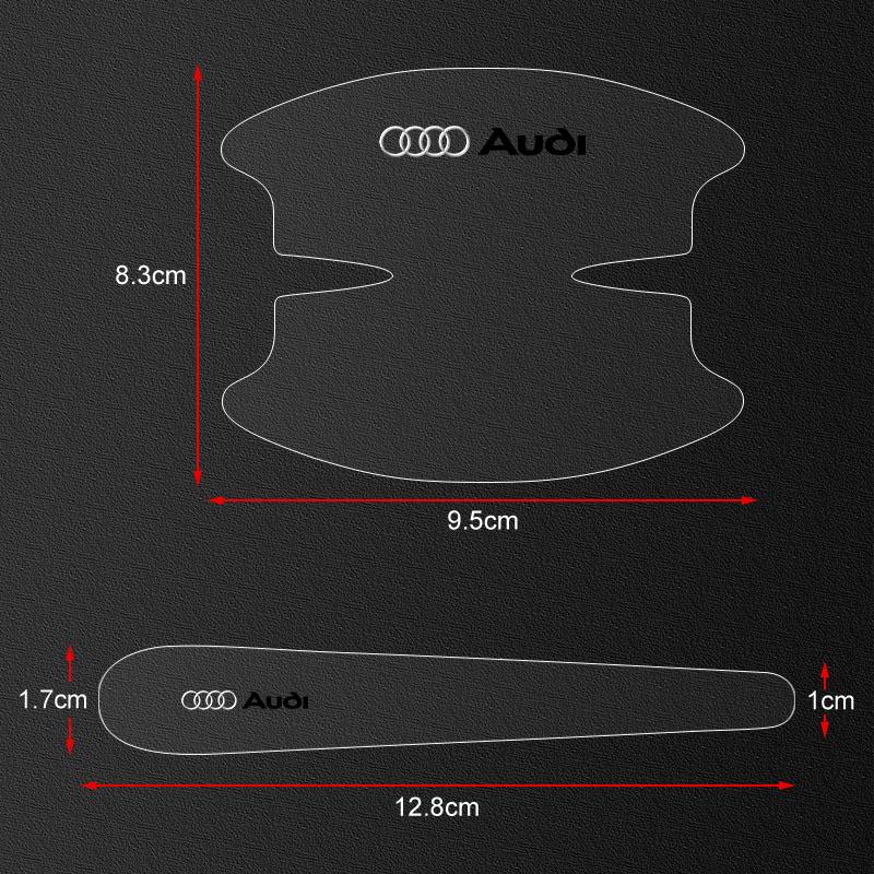 8Pc Transparent Car Door Handle Bowl Anti Scratch Protective Sticker For Audi C7 C6 C5 B5 B6 B7 B8 B9 D3 Q3 Q5 Q7 TT A1 A3 A4 A5