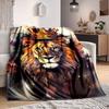 1pc Lion King Print Blanket   Lightweight Flannel Throw Blanket For Sofa, Bed, Living Room, Office, Outdoor Travel, Camping