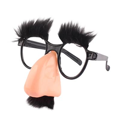 Fuzzy Nose and Glasses Lunettes de fête classiques avec nez amusant