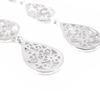 Les Trésors De Lily [H2631] - Boucles Argent 'Chorégraphie' argenté (rhodié) - 45x7 mm