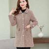 Mom Winter Mink Velvet Coat Mid-length Middle-aged and Elderly Women's Thickened Imitation Gold Velvet Coat