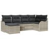 Garden Sofa Set Light Grey Poly Rattan