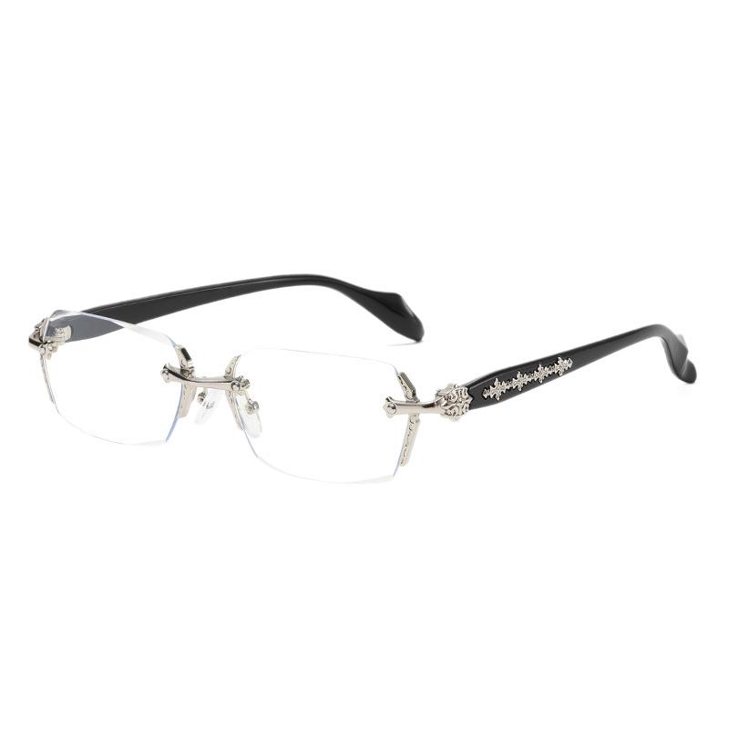 Diamond-Cut Edge Rimless Reading Glasses for Women - Business & Eye Protection