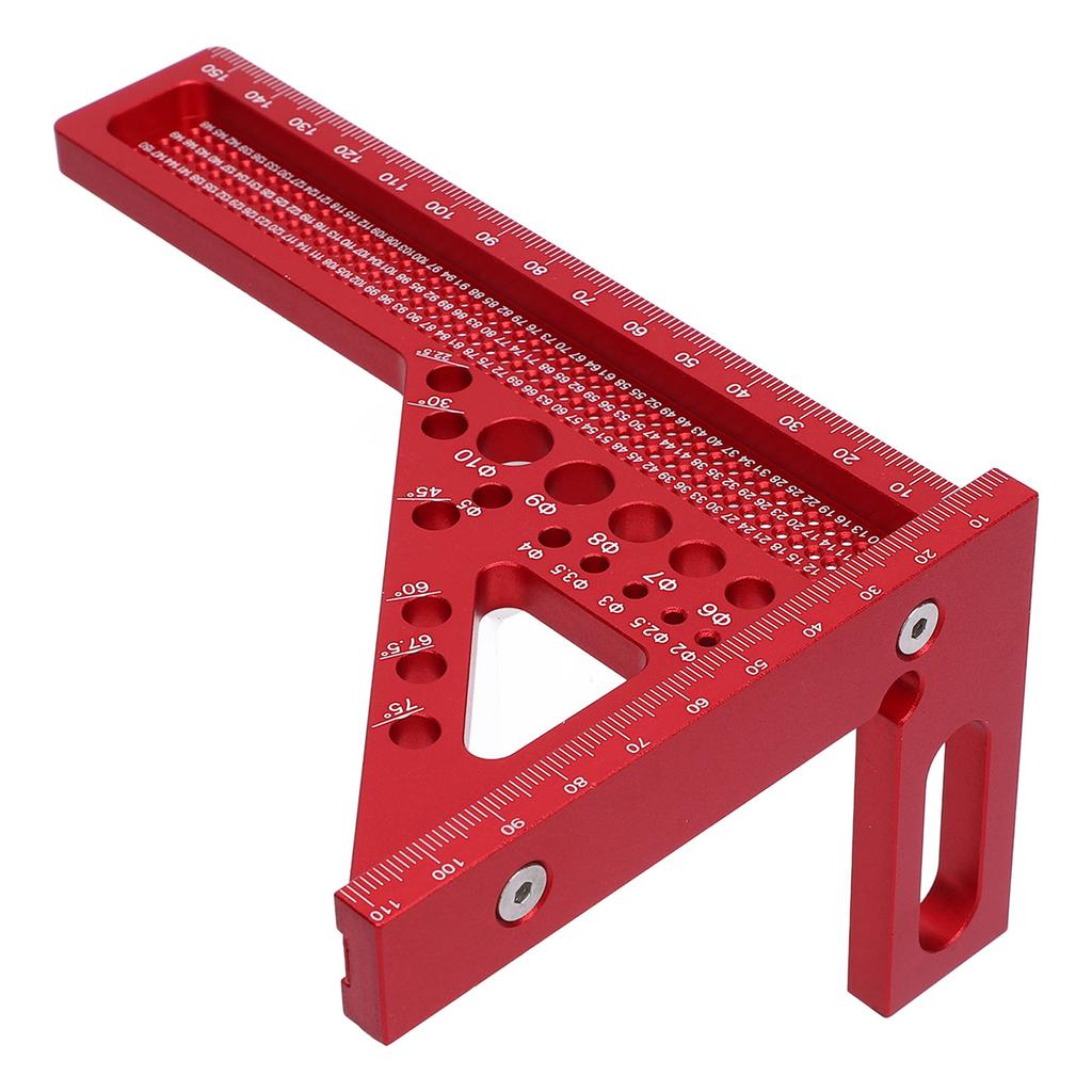 Set Riglă Triunghiulară pentru Prelucrarea Lemnului Aliaj de Aluminiu Multifuncțional Compact Pătrat de Tâmplar Prelucrarea Lemnului