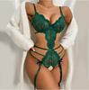 European & American Backless Lace Bodysuit - Sexy, Open Crotch Pajamas for Women