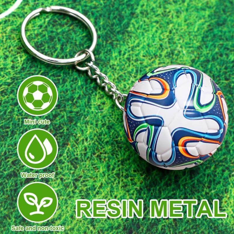 Fashionable Soccer Keychain Charm Sturdy Pendant Practical Decoration Perfect Gifts for Football Players and Fans