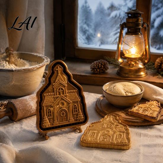 Mini Macchine per Torte Stampo di Natale Fede Festiva Ispirato Pressa per Impasto e Stampini per Biscotti Pasticceria Taglierino Timbro Religioso per Cottura Stagionale Dolci Festivi