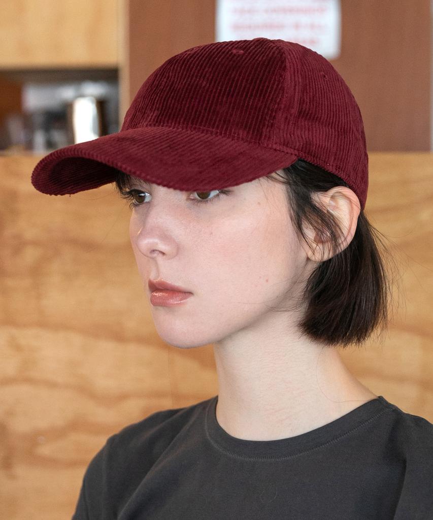 Chaebteo Signature Corduroy Ball Cap - Burgundy