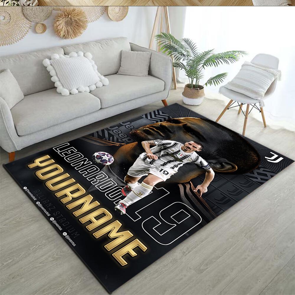 Juventus Personalized Name Area Rug Perfect for Dining Room Playrooms Kitchen Balcony Antislip Carpet Decorate Offices Wedding Party Gift