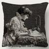 1pc, Short Plush Decorative Pillowcase, Featuring Design by George Croger, Single-Sided Printing, Size 45.72Cm X 45.72Cm, Ideal for Enhancing The Deco