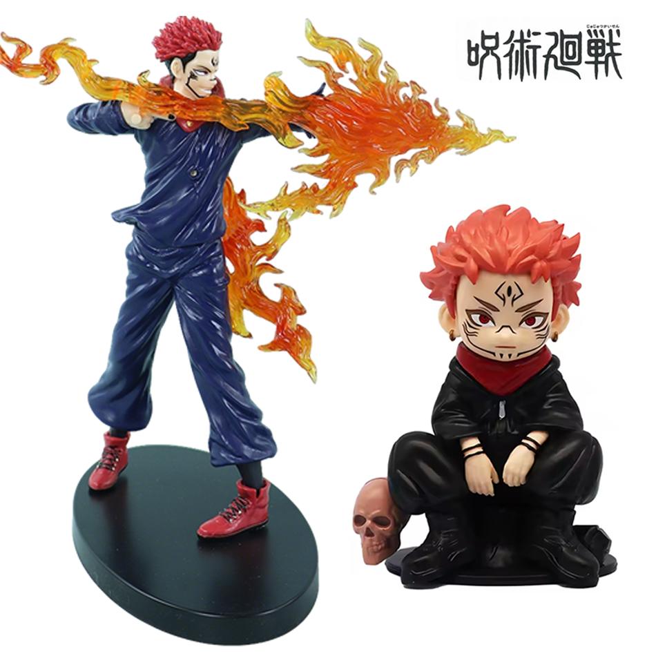 Hot Jujutsu Kaisen Yuji Itadori Standing Battle Version Q Version Figure Model Pvc Collection Toy Desktop Ornament Gift For Boys