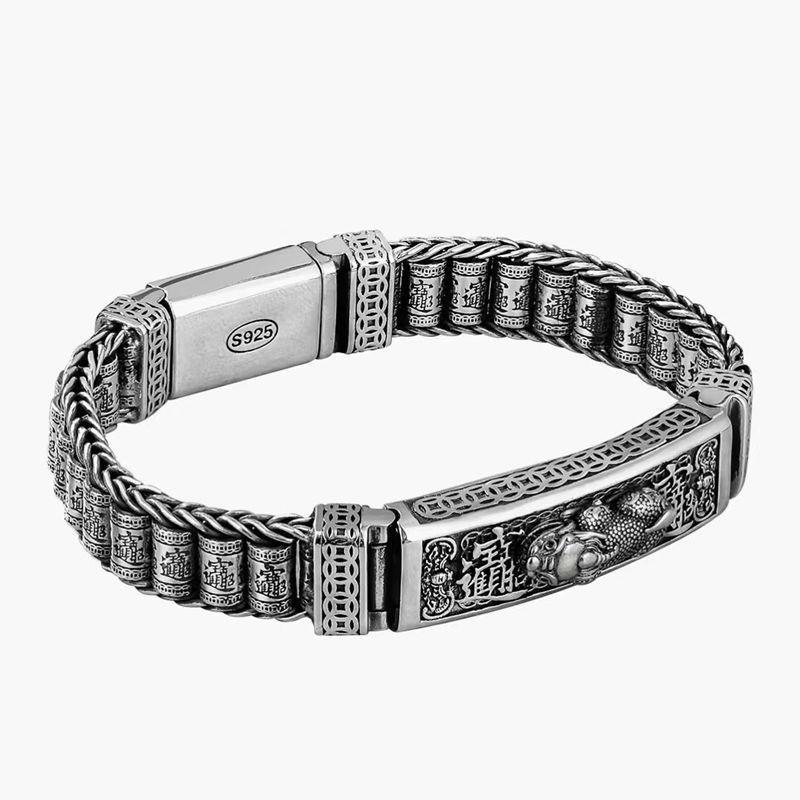 Trendy Douyin Lulutong Six-Character Mantra Bangle - Light Luxury Retro Design for Men & Women