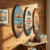 Summer Wooden Surfboards Wall Decor Colorful Surfboard Sign Ornament  Festival Decor