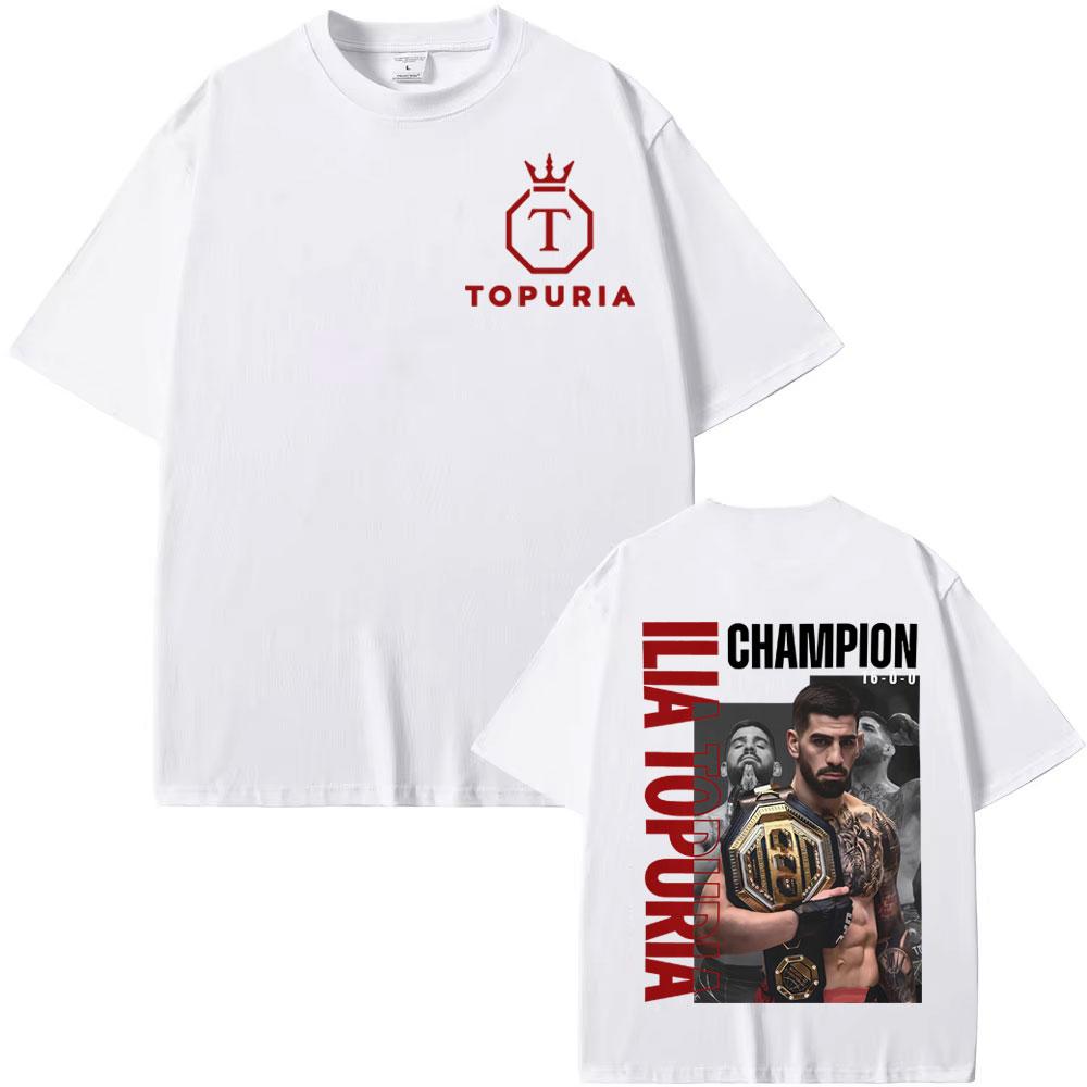 Limited El Matador Ilia Topuria Merch T Shirt Men's Clothing Retro Gothic High Street O-Neck  T Shirts Unisex Oversized T-shirts