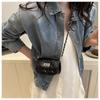 Chic Mini Chain Shoulder Bag Fashionable Small Faux Leather Crossbody Purse for Women