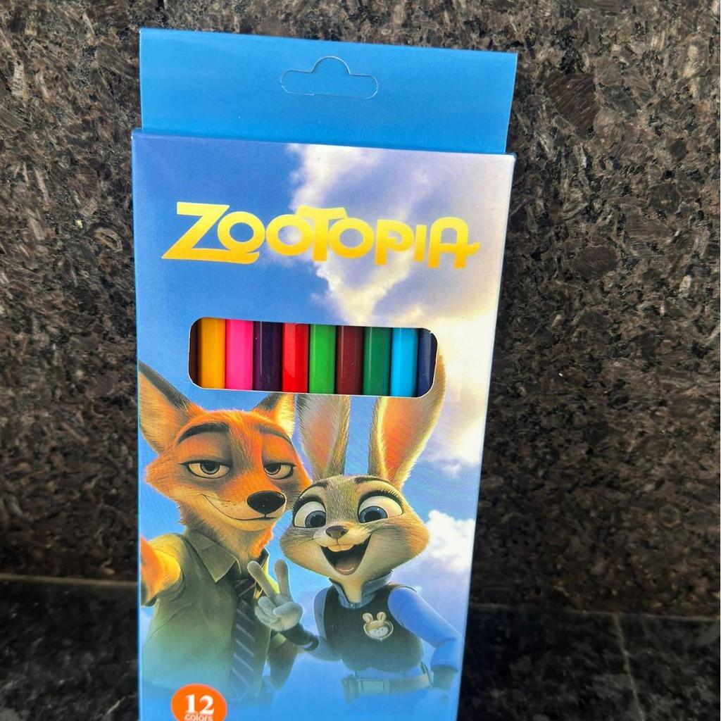 Zootopia 12-Color Cartoon Pencils: Judy & Nick Student Set